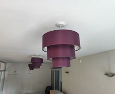 3 x Purple Lampshades