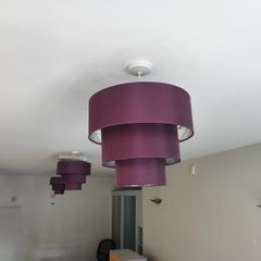 3 x Purple Lampshades