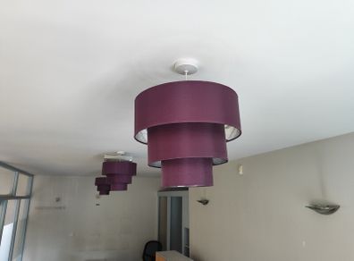 3 x Purple Lampshades