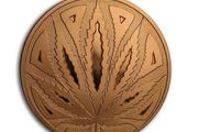 1 oz Copper .999 bullion Round  coin - The Big Leaf