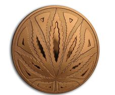 1 oz Copper .999 bullion Round  coin - The Big Leaf