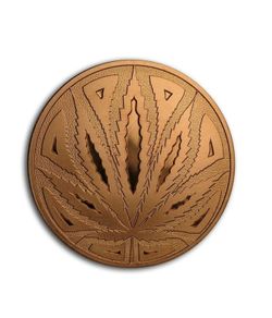 1 oz Copper .999 bullion Round  coin - The Big Leaf