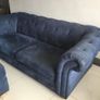 DFA Navy 3 seater, 2 seater and footstool with storage Image 2