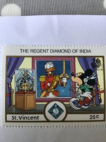 Disney St Vincent stamp - Regent Diamond of India