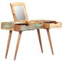 Dressing Table with Mirror 112x45x76 cm Solid Reclaimed Wood Image 5