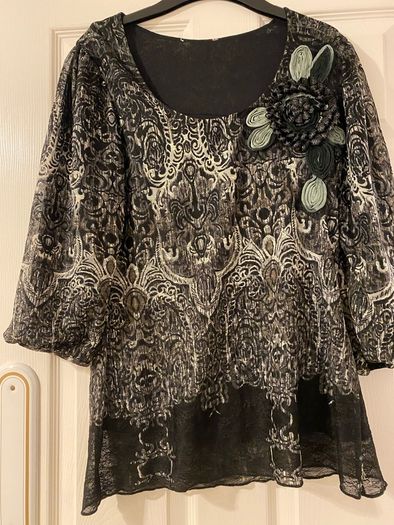 Black Lacy Per Una Top