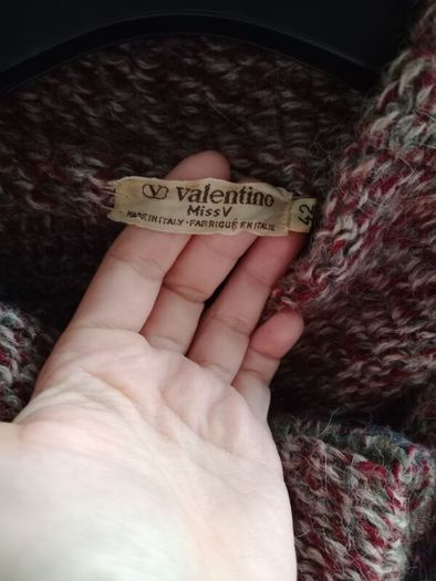 Authentic Valentino Miss V merino wool elegant mid length coat