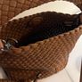 NEW woven bottega inspired bag brown Image 3