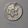 3 Cent USA silver coin. Image 3