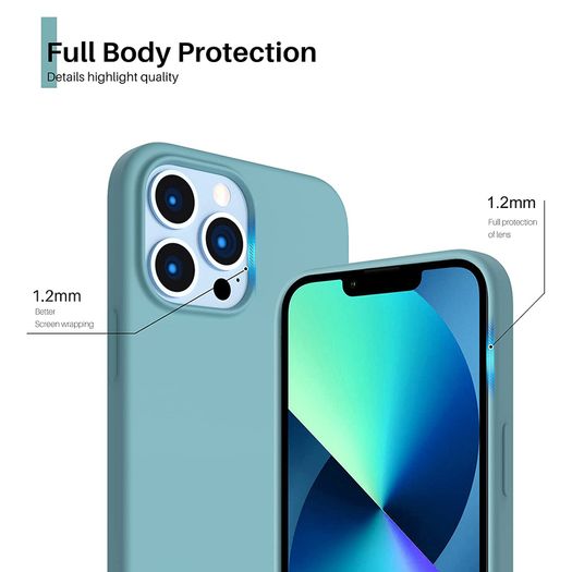 Liquid Silicone Shockproof Case For iPhone 13 Pro Max Luxury Soft Phone Cover Cactus New - FHT9IP13PMLK
