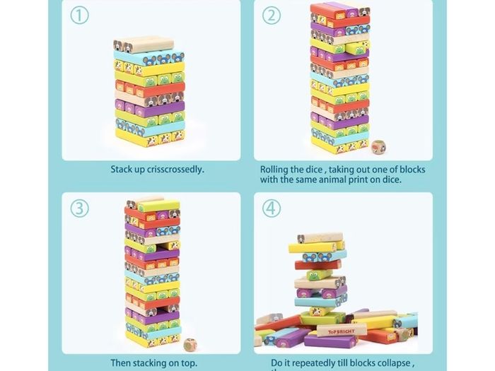 Animal Stacking Game, Kids' Jenga