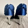 Navy peep toe shoes Image 3