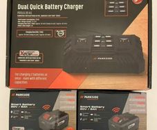 Parkside Performance 2x 4.5A 20V Dual Fast Charger. Summer Clearance Sale DIY Projects Garden Indoor Cordless Brushless Tools 40V Strimmer Blower Hedge Trimmer.