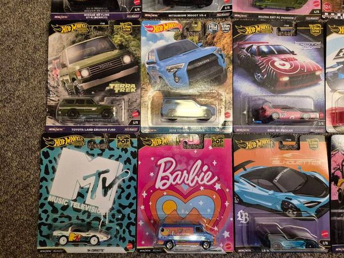 Hot Wheels Premium Supra Skyline McLaren Nissan BMW RX7 Barbie Toyota Mitsubishi Ford