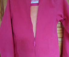 New warm pink fleece tag attached