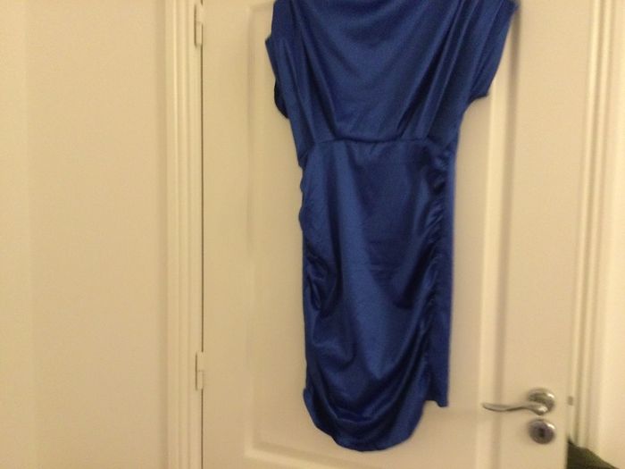 Dress Royal blue satin mini size Large