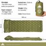 Camping Mat Ultralight Inflatable Sleeping Mattress with Pillow, Folding Lightweight Inflating Single Bed Portable Air Pad Image 3