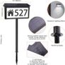 Solar Address Sign, House Numbers for Outside Light Up, 3 Colors Waterproof LED Illuminated Numbers With Stake, Wall Mounted/In Ground Plaque for House Image 3