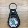 Brand new synthetic leather Skoda keyring with shopping trolley token/coin Image 2