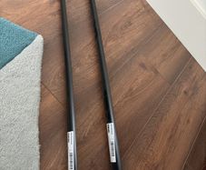 Long black metal shoe horns
