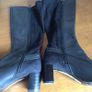Ladies Marks and Spencer Black Leather & Suede long leg zip up boots New size 6 1/2 Image 6