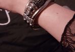 Fabulous chunky costume jewellery silver bracelet