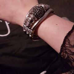 Fabulous chunky costume jewellery silver bracelet