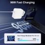 96W USB C Charger, for MacBook Pro 16, 15, 14, 13 inch 2024, 2023, 2022, 2021, M3 M2 M1, for MacBook Air, for iPad, Compatible with all USB-C laptop, Equipped with 6.6ft 5A cable power adapter. Image 3