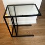 Black Glass Side Table Image 2