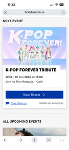 Front row seats KPop Marquee 10th June