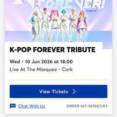 Front row seats KPop Marquee 10th June
