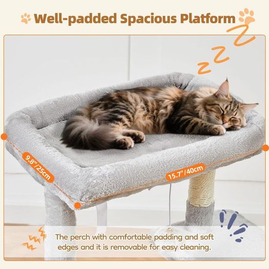 Taoqimiao 98cm Cat Tree Cat Tower with Condo and Perch - Brand New Sealed