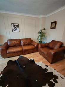 Sofa and armchair leather