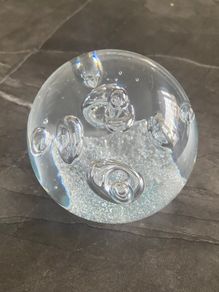 Vintage Clear glass paperweight