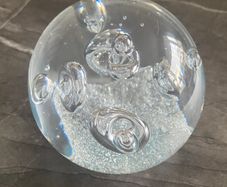 Vintage Clear glass paperweight