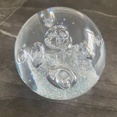 Vintage Clear glass paperweight