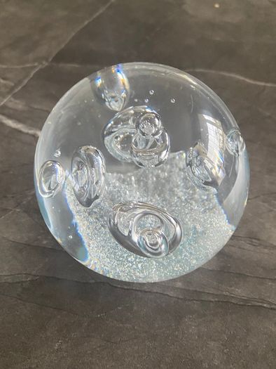 Vintage Clear glass paperweight