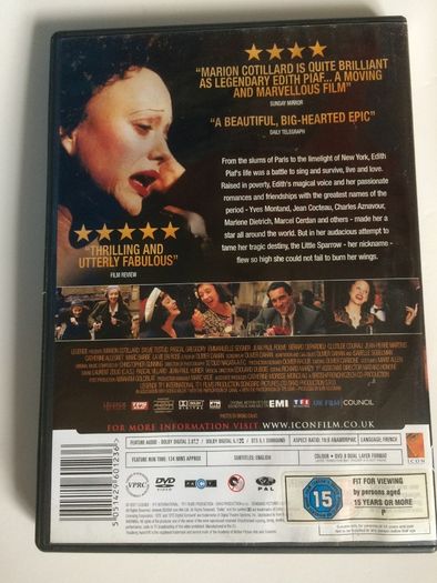La Vie En Rose [2007] Marion Cotillard [Movie DVD] Academy Award Winner