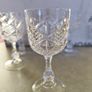 VTG Bohemian Crystal Diamond Cut Cordial Ball Stem Glasses - Set of 6 Image 5