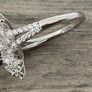 Garnet & Moissanite Silver Ring Image 9