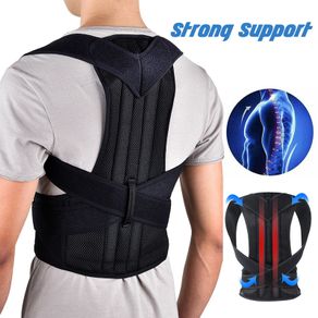 Adjustable Support Back Posture Corrector Shoulder Lumbar Brace Belt Men Women