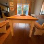 Solid Wood Dining Table & Benches Image 5
