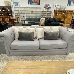 Light Grey Chesterfield Sofa