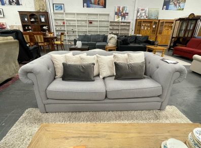 Light Grey Chesterfield Sofa