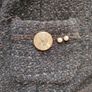 Elisa Cavaletti short fitted brown jacket, with embellished pockets and turned back cuffs. Image 3