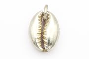 Vintage 925 Sterling Silver Cowrie Shell Charm Pendant