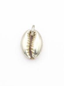 Vintage 925 Sterling Silver Cowrie Shell Charm Pendant