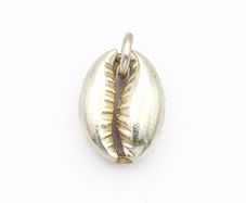 Vintage 925 Sterling Silver Cowrie Shell Charm Pendant