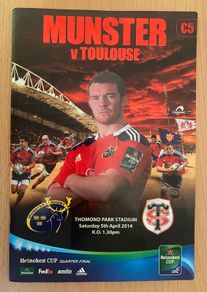 2014 Munster v Toulouse - Heineken Cup Quarter-Final Programme