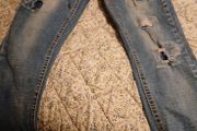 ripped/patchwork jeans